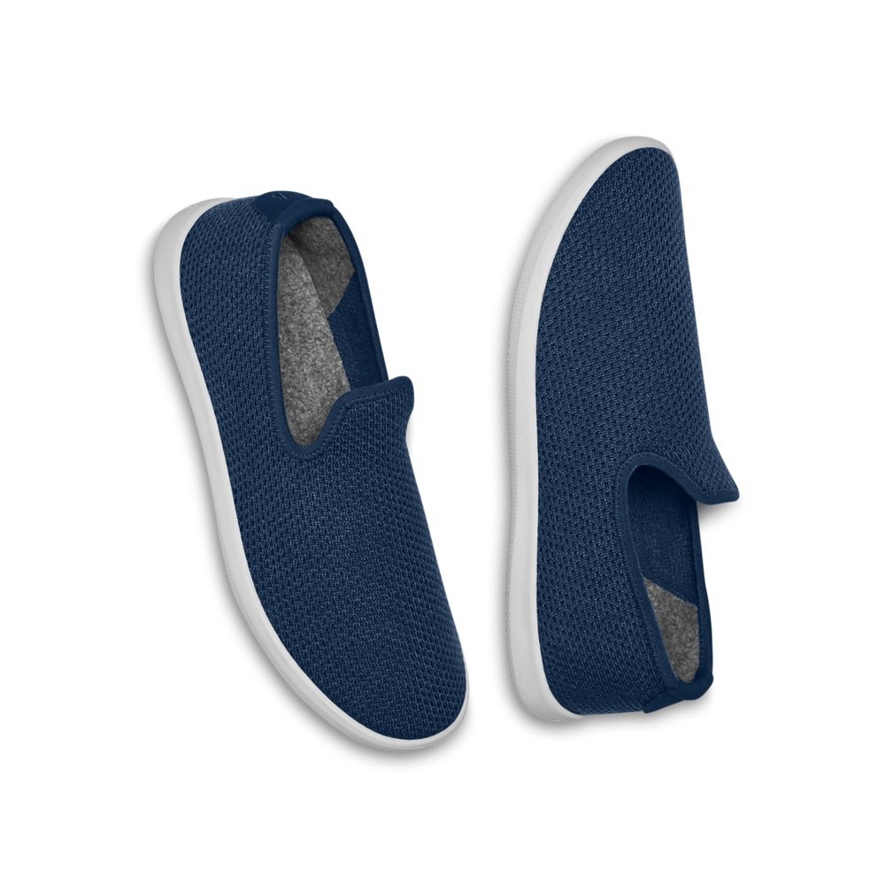 Allbirds Men\'s Slip-Ons Navy - Tree Loungers - 47812WKHX